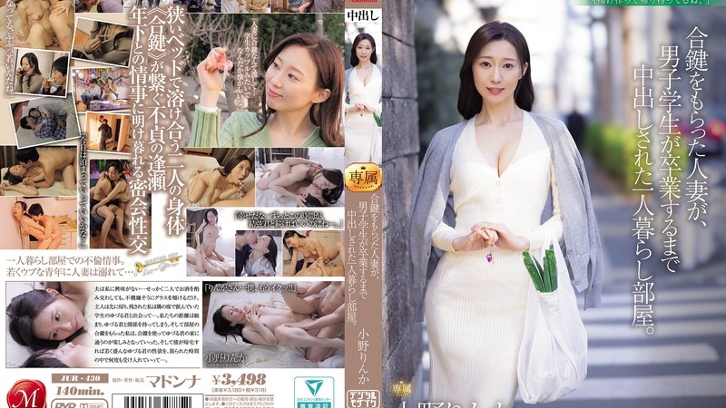 [JUR-430] 然后，一名已婚妇女收到了重复的钥匙，然后在一个单独留下的男学生的房间里奶油。 Ono Rinka